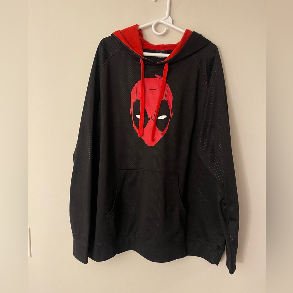 Marvel DeadPool Men's mesh Black Hoodie Size 2XL